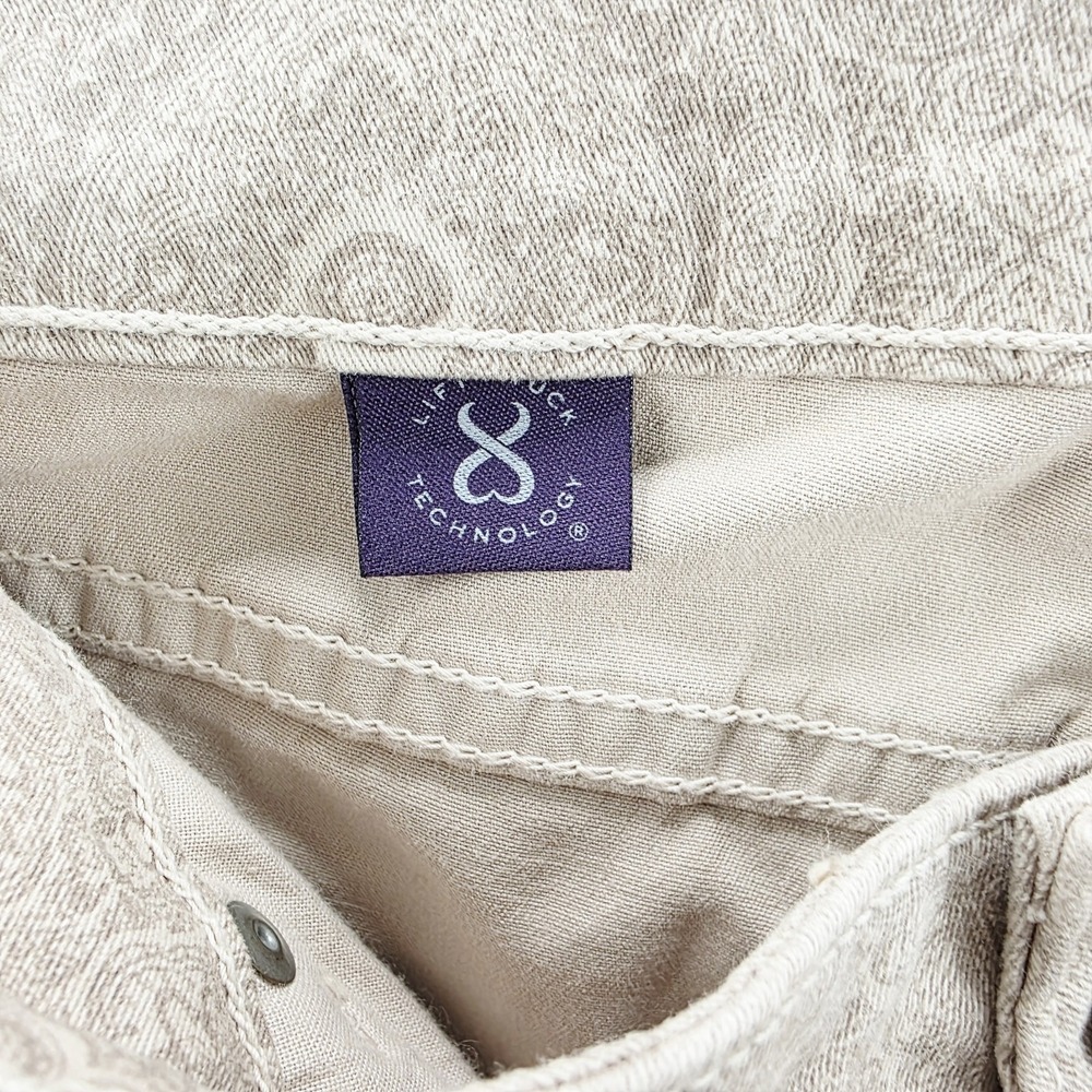 NYDJ Women's Chic Floral Cream  Pattern Ankle Skinny Pants 8 - Picture 7 of 11